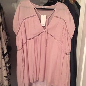 Tobi Pink Cutout Tunic
